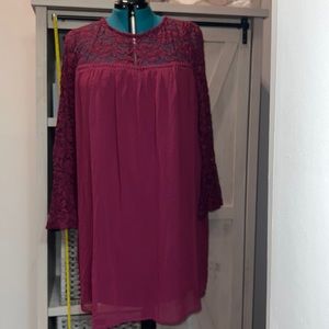 32. Lace Chiffon Shift Dress, 3X Juniors Plus